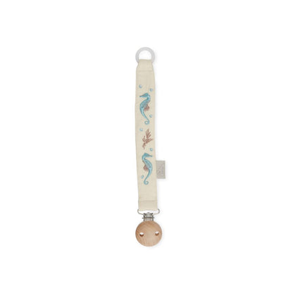 Geborduurde speenkoord - Sea Garden - Pacifier holder - CamCam Copenhagen