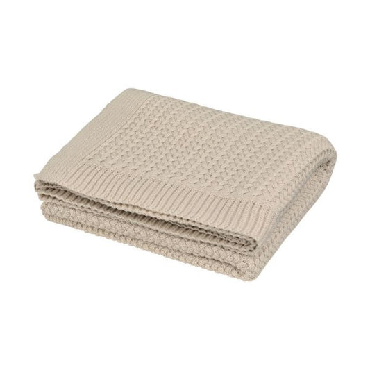 CamCam Copenhagen - Harper Baby Knit Throw - GOTS - Latte - Dekentje - gevouwen