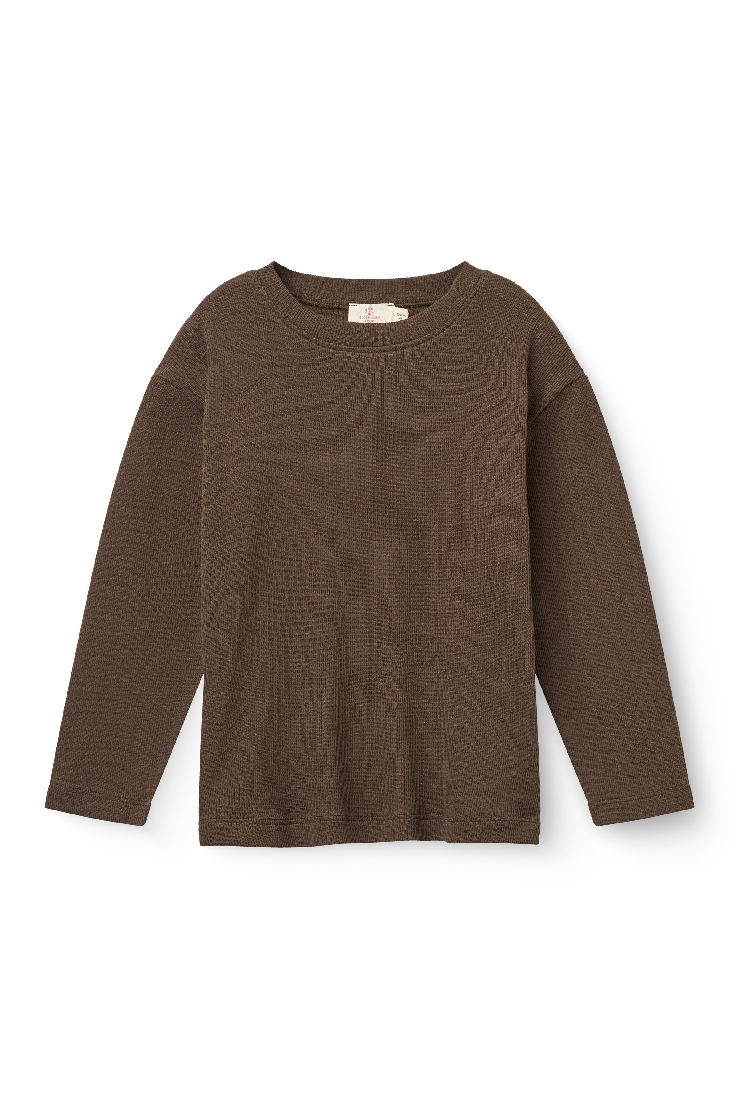 Top met lange mouwen - Dark Brown - Biologisch katoen en modal - Copenhagen Colors voor