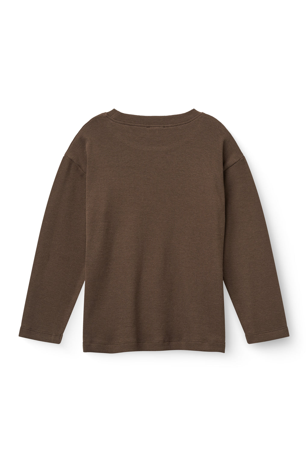 Top met lange mouwen - Dark Brown - Biologisch katoen en modal - Copenhagen Colors achter