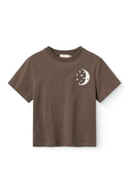 T-shirt met embroidery - Dark Brown - Biologisch katoen - Copenhagen Colors - voorkant