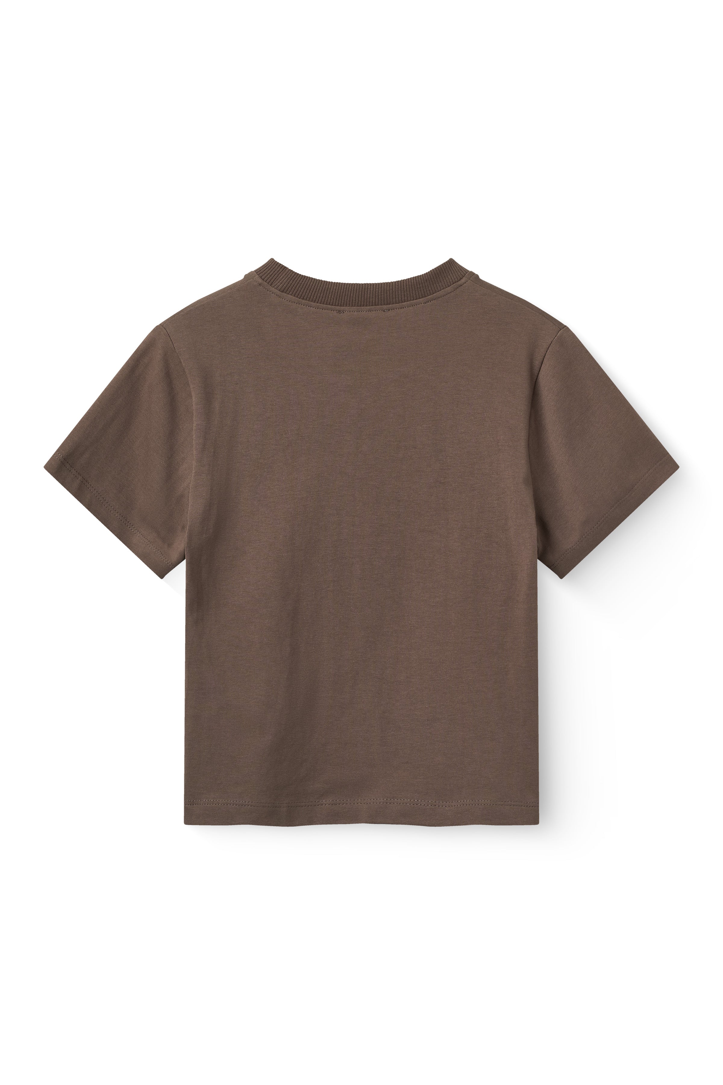 T-shirt met embroidery - Dark Brown - Biologisch katoen - Copenhagen Colors - achterkant