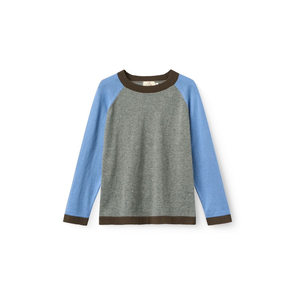Gebreide trui - Grey Comb - Biologisch katoen en Cashmere - Copenhagen Colors- voorkant