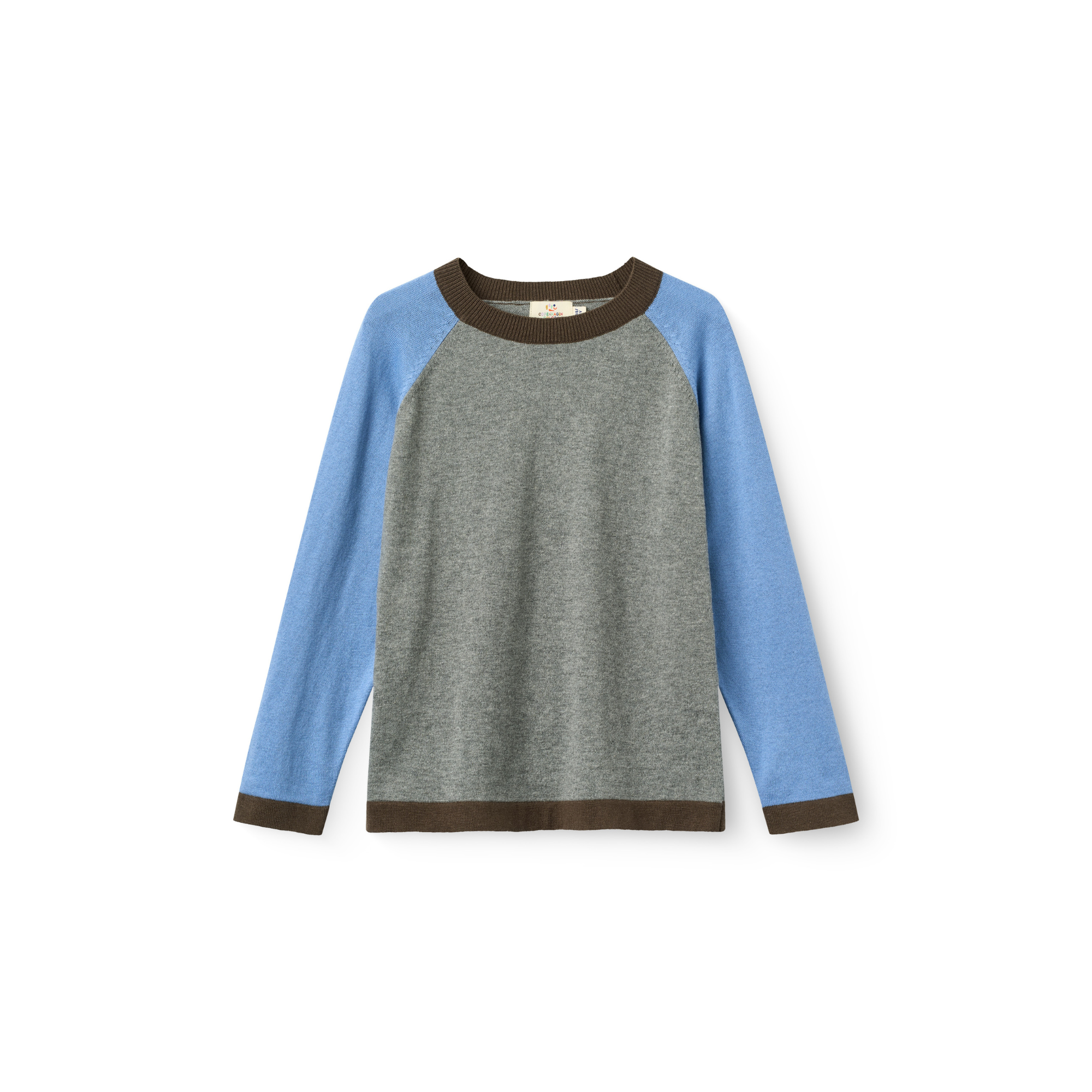 Gebreide trui - Grey Comb - Biologisch katoen en Cashmere - Copenhagen Colors- voorkant