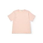 T-shirt pointelle - Hartjes - Biologisch katoen - Copenhagen Colors roze voor
