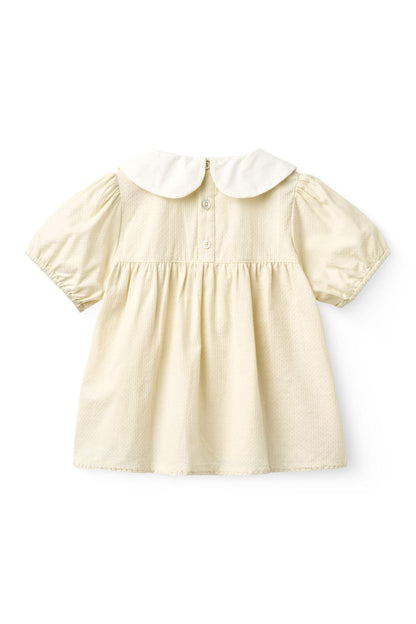 Top met kraag - Biologisch katoen - Cream/wit - Copenhagen Colors achter