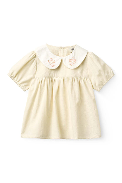 Top met kraag - Biologisch katoen - Cream/wit - Copenhagen Colors voor
