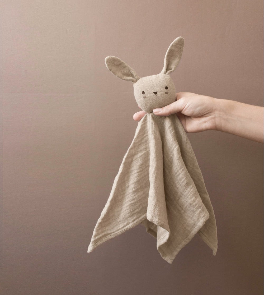 Schnuffeltuch Musselinstoff - Kaninchen/Hase - Sand/Beige - Main Sauvage