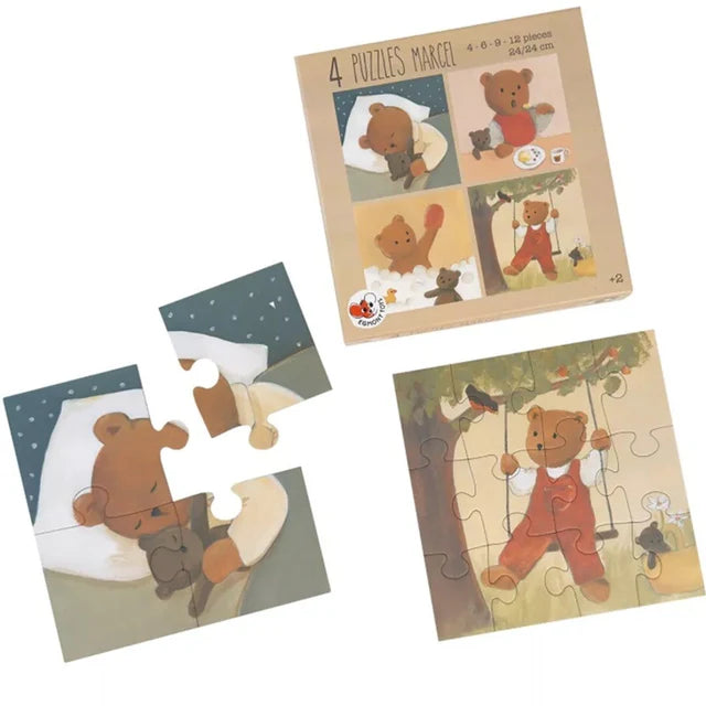 Puzzel Marcel & Leonie - 4/6/9/12 stukjes - FSC karton - Egmont Toys - verpakking - afbeelding 3