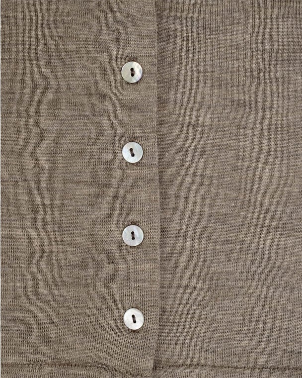 Babyjäckchen - Wolle/Seide - Walnut/Walnuss - Baby Cardigan - Engel Natur