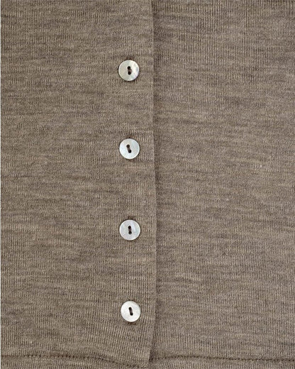 Babyjäckchen - Wolle/Seide - Walnut/Walnuss - Baby Cardigan - Engel Natur