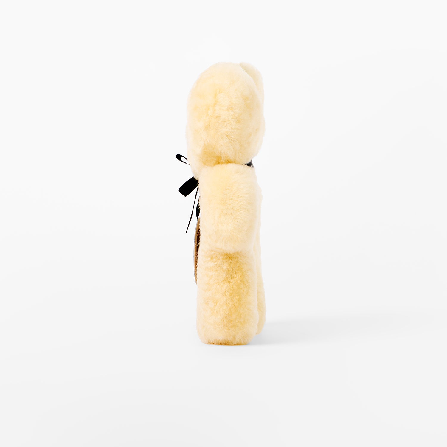 FLATOUTbear Baby - 100% Australische schapenvacht - Wollen knuffel honey zijkant