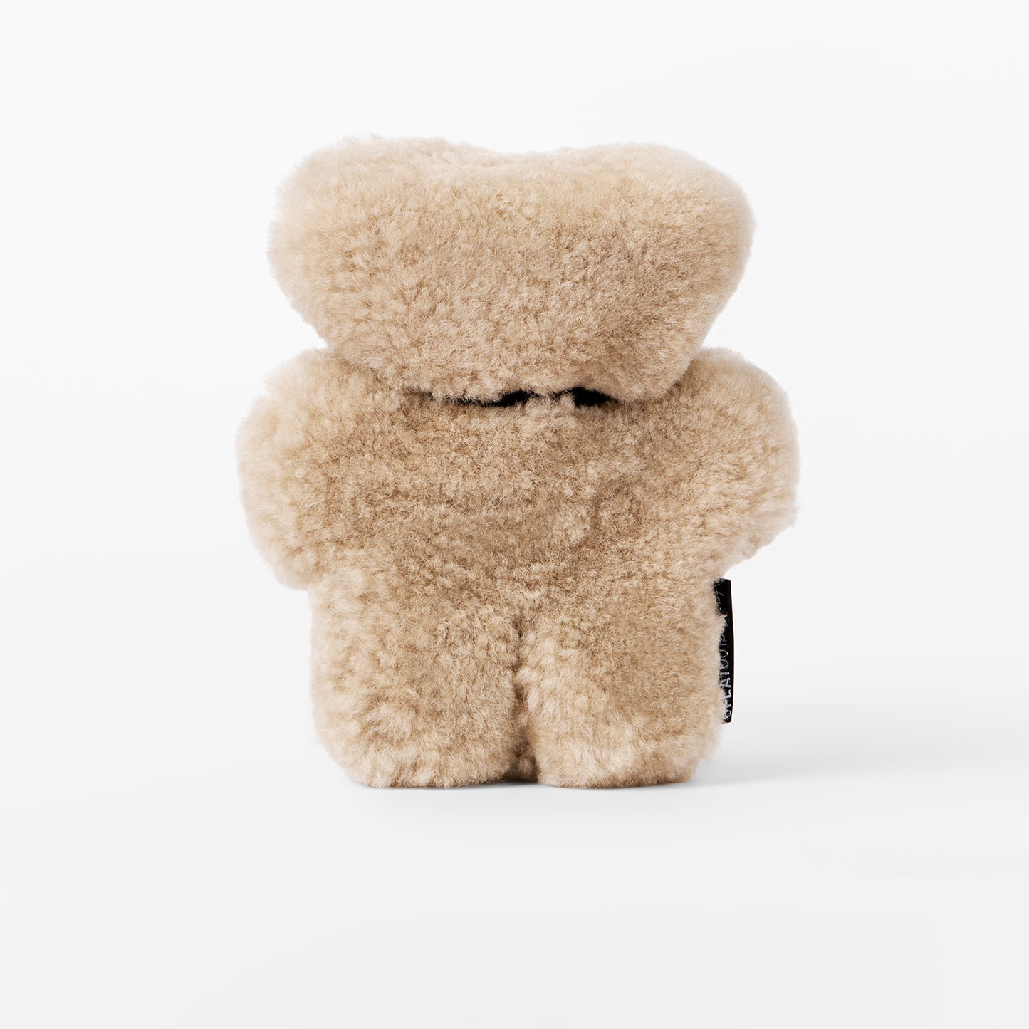 FLATOUTbear Baby - 100% Australische schapenvacht - Wollen knuffel latte achterkant