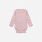 Romper lange mouw - Modal/Katoen - Pale Mauve Melange - Fixoni voorkant