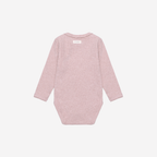 Romper lange mouw - Modal/Katoen - Pale Mauve Melange - Fixoni achterkant
