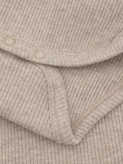 Romper - Modal/katoen - Beige/Pure Cashmere - Fixoni close up
