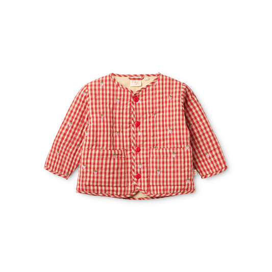 Zomerjasje Molly - Geruit/aardbeitjes - Katoen - Rood/Roze - Flöss voor