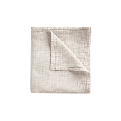 Garbo & Friends - Muslin Swaddle Blanket - Eggshell - Hydrofiele doek XL - bovenaanzicht - gevouwen