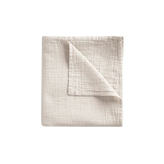 Garbo & Friends - Muslin Swaddle Blanket - Eggshell - Hydrofiele doek XL - bovenaanzicht - gevouwen