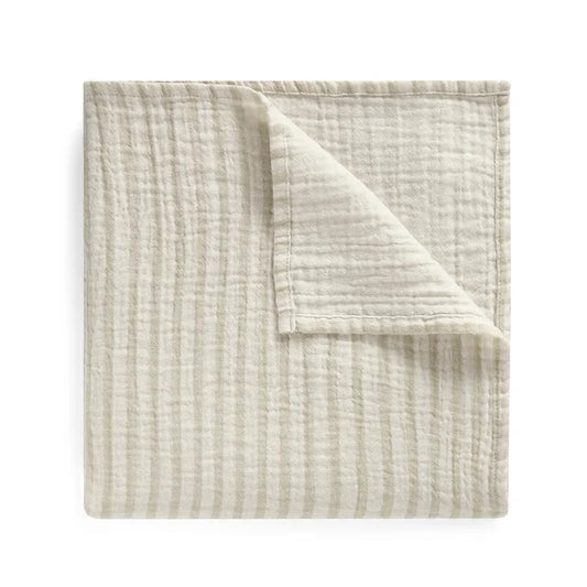 Garbo & Friends - Swaddle Blanket - Pebble Stripe - Hydrofiele doek XL - bovenaanzicht - gevouwen