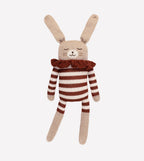 Grote konijnenknuffel Sienna Striped Romper – 100% baby alpaca – Main Sauvage