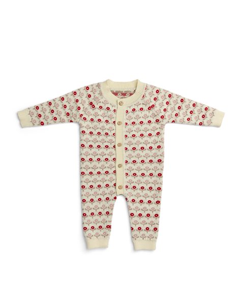 Knitted romper Flowers - Flower Garden – 100% merino wool - SmallStuff