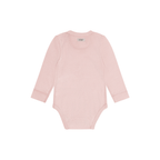 Baby romper lange mouw - Rose Smoke - Tencel en merino wol - HUTTEliHUT achterkant