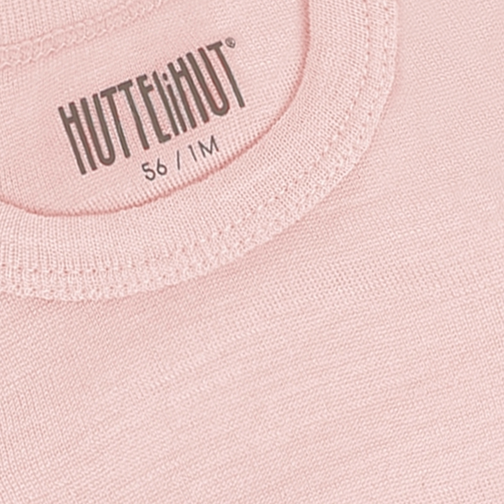 Baby romper lange mouw - Rose Smoke - Tencel en merino wol - HUTTEliHUT close up