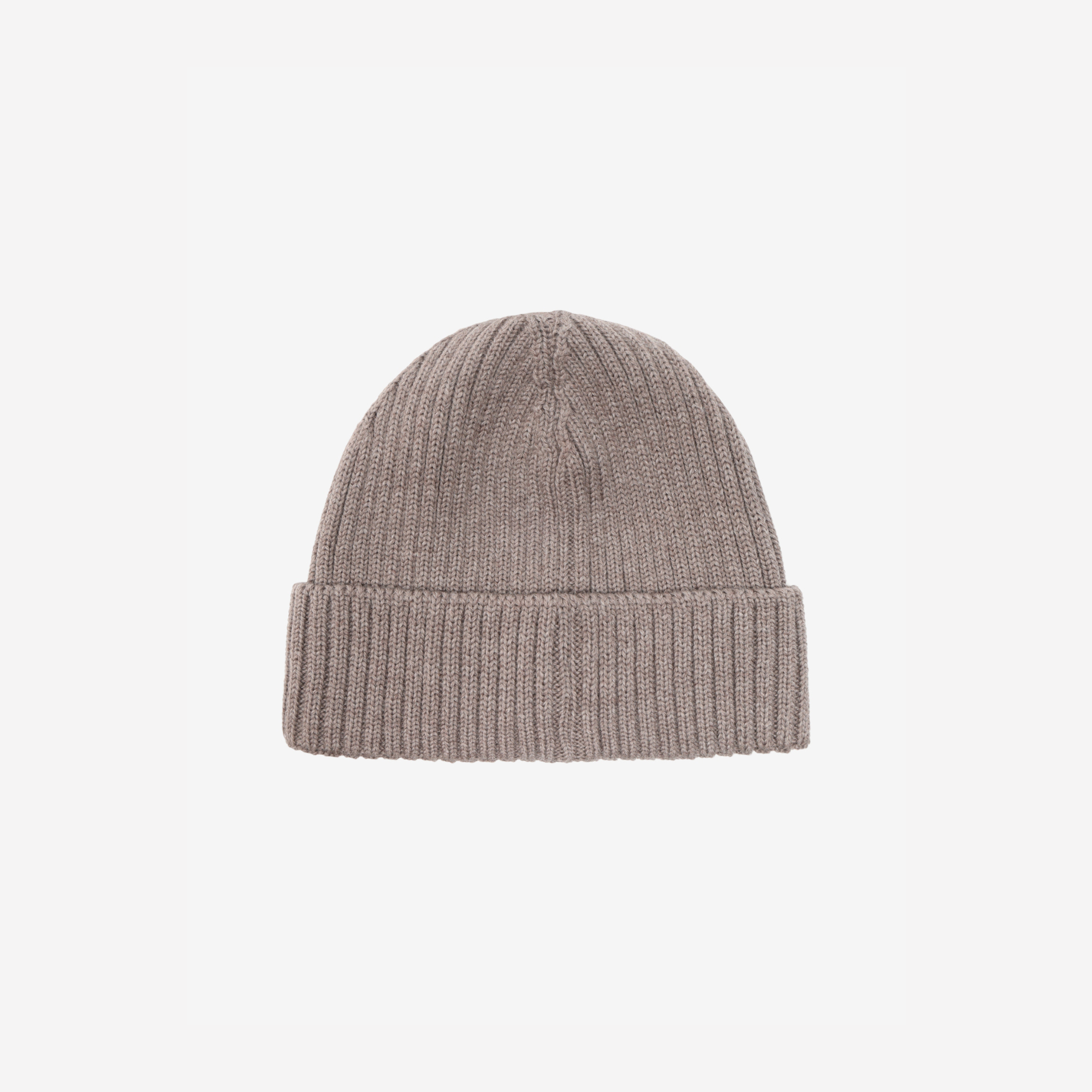 Beanie van merino wol - HUTTEliHUT cinder melange achterkant