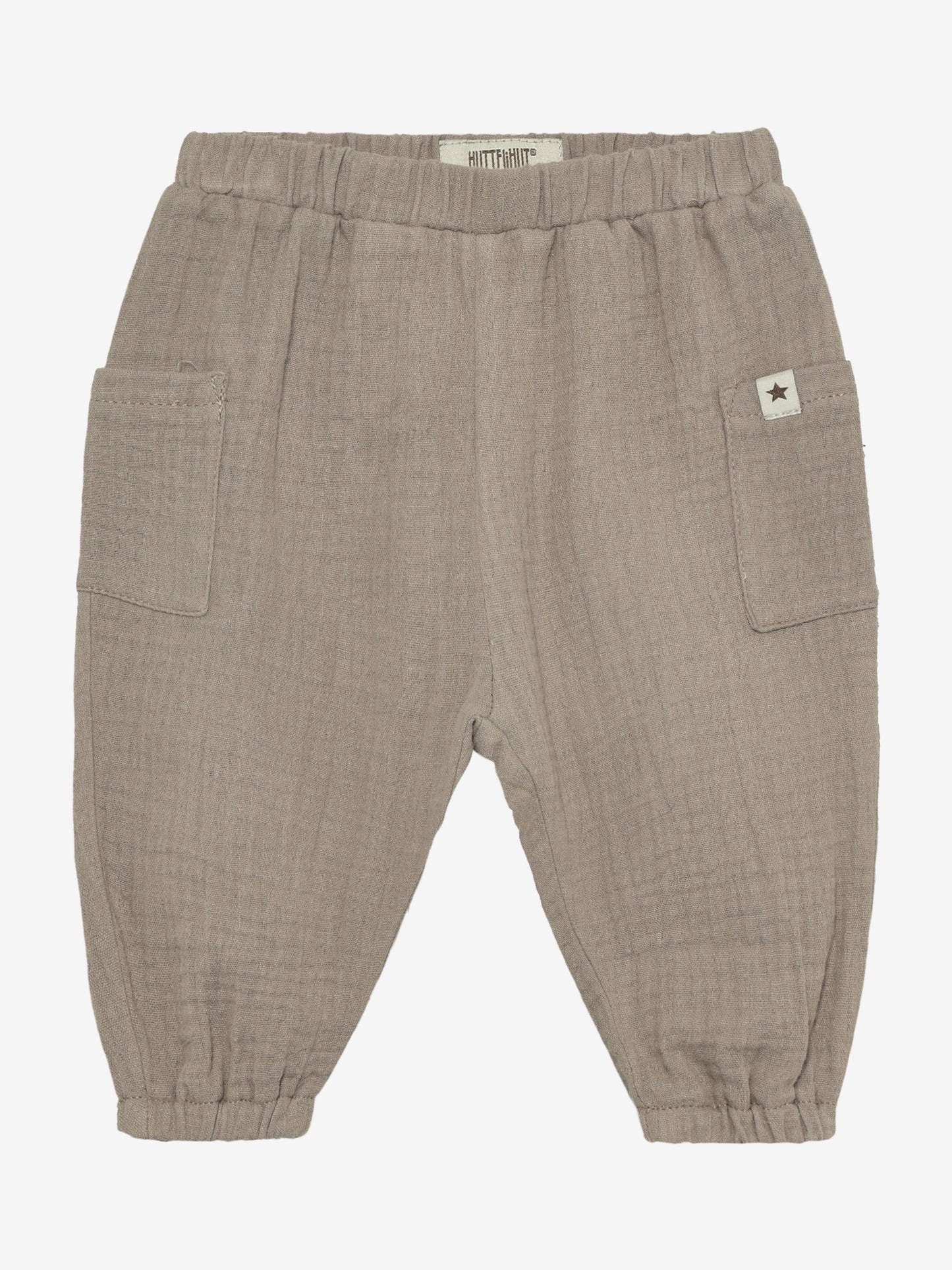 Baby broekje - Biologisch katoen/Mousseline - Bruin/Moon Rock - Huttelihut voor