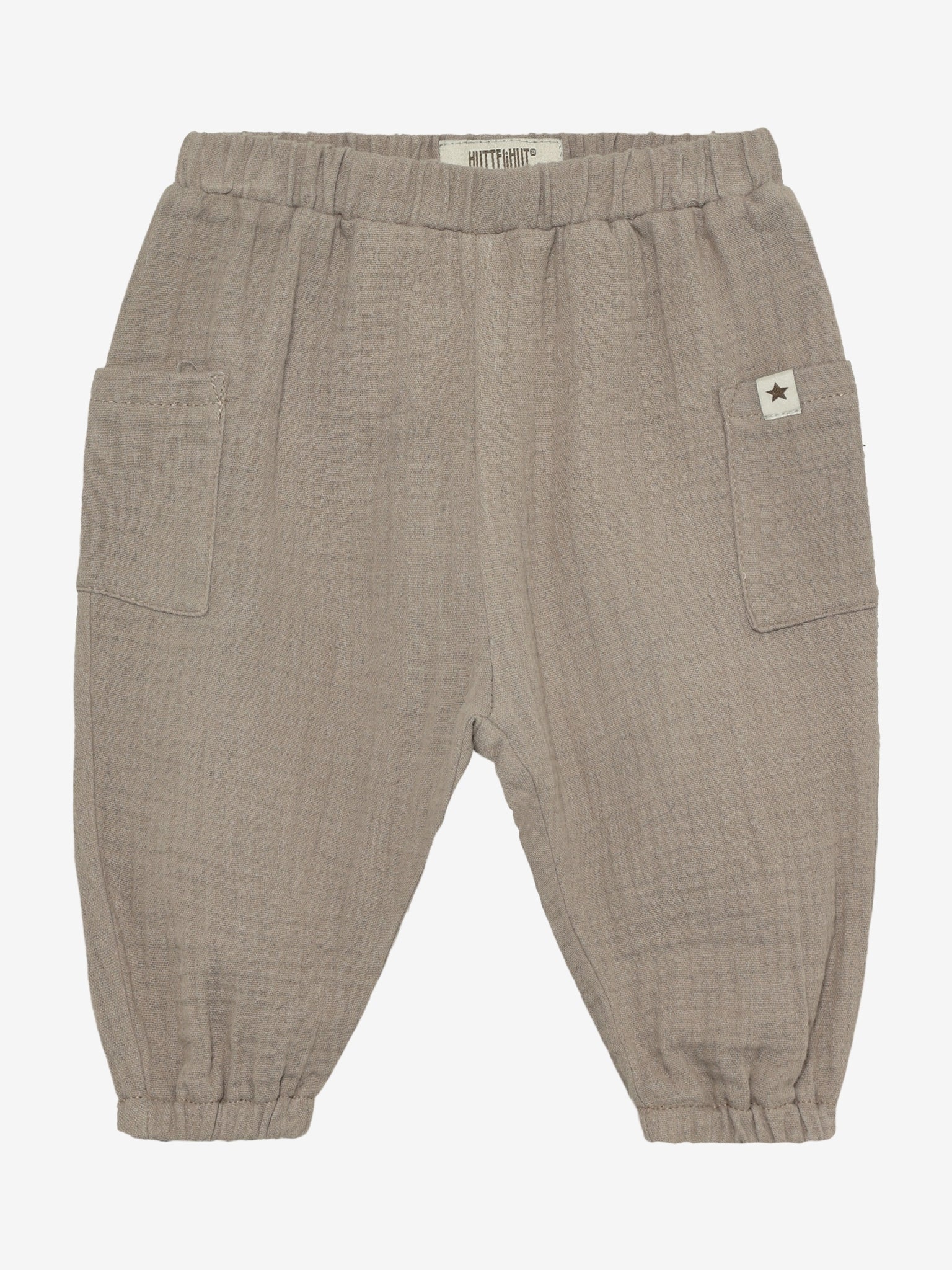 Baby broekje - Biologisch katoen/Mousseline - Bruin/Moon Rock - Huttelihut voor