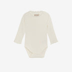 Romper lange mouw - Modal katoen - Tofu/off white - Huttelihut voor
