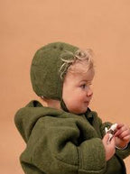 Strik mutsje - Bonnet - Wol fleece - Biologisch merino wol - Engel Natur