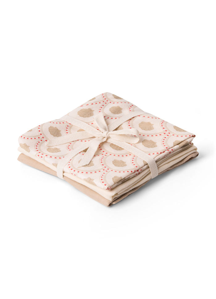 Hydrophilic cloths Bora - 3 pieces - Organic cotton - Block shell/shells - That's Mine