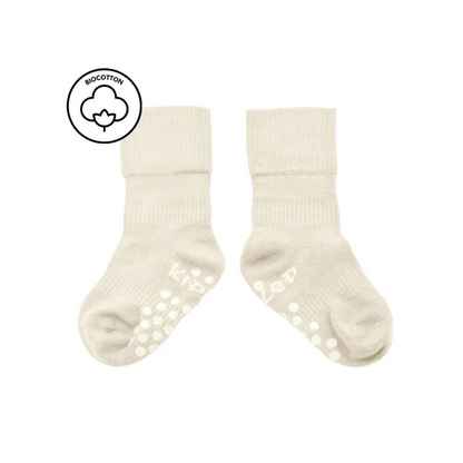 Antislip blijf sokjes - Off white - Biologisch katoen mix - KipKep paar