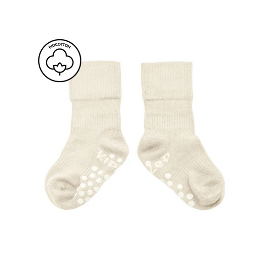 Antislip blijf sokjes - Off white - Biologisch katoen mix - KipKep paar