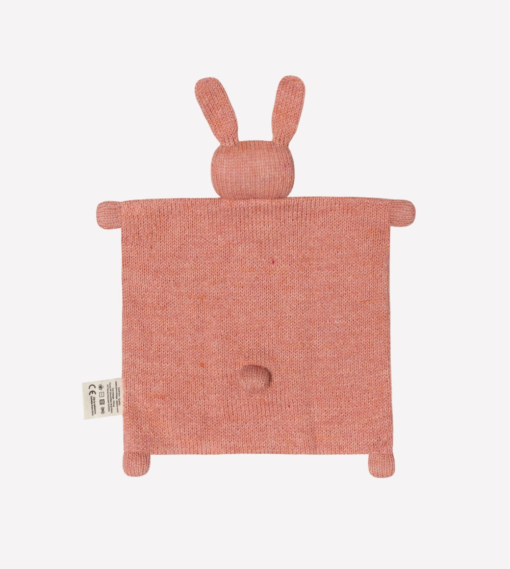 Schmusetuch Hase Rose – 100 % Baby-Alpaka – Main Sauvage