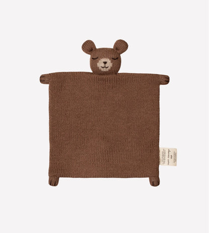 Gebreid knuffeldoekje - Alpaca wol - Teddy/Beer - Nut/Bruin - Main Sauvage