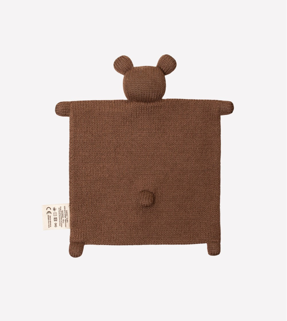 Gebreid knuffeldoekje - Alpaca wol - Teddy/Beer - Nut/Bruin - Main Sauvage