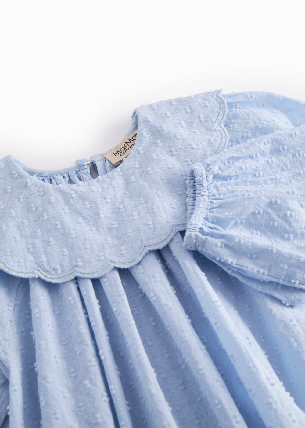 Romper Ritana - Fine Dobby - Katoen - Windy Blue/Blauw - MarMar Copenhagen boven