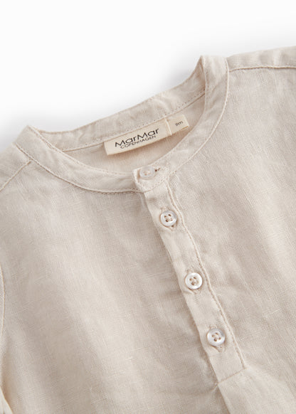 Linnen top Totoro - Kit/Beige - MarMar Copenhagen boven