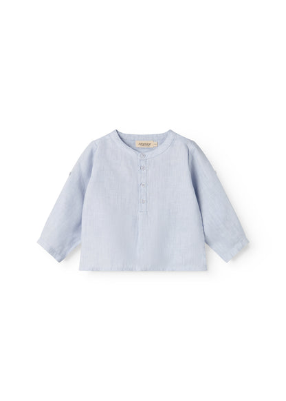 Linnen top Totoro - Blue mist/Blauw - MarMar Copenhagen  voor