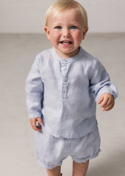 Linnen top Totoro - Blue mist/Blauw - MarMar Copenhagen  kind