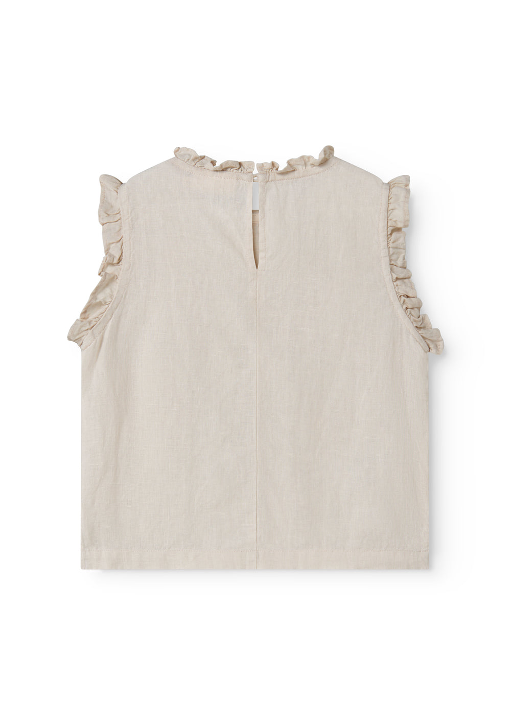 Linnen top Tirra - Kit/Beige - MarMar Copenhagen achter