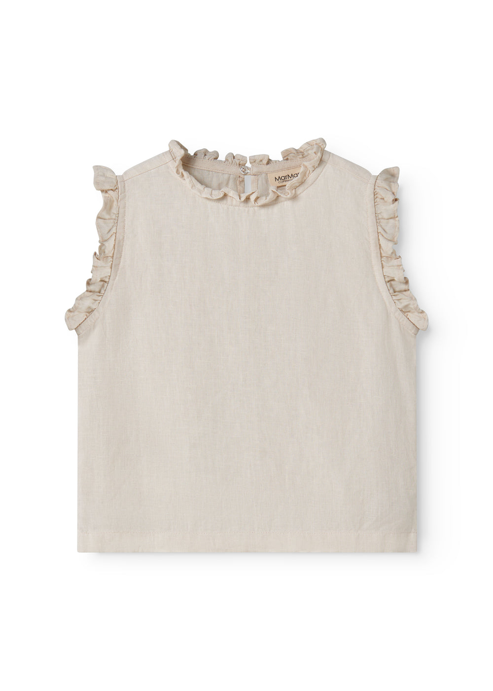 Linnen top Tirra - Kit/Beige - MarMar Copenhagen voor