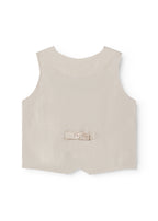 Gilet Jalfa - Linnen - Kit/Beige - MarMar Copenhagen achter