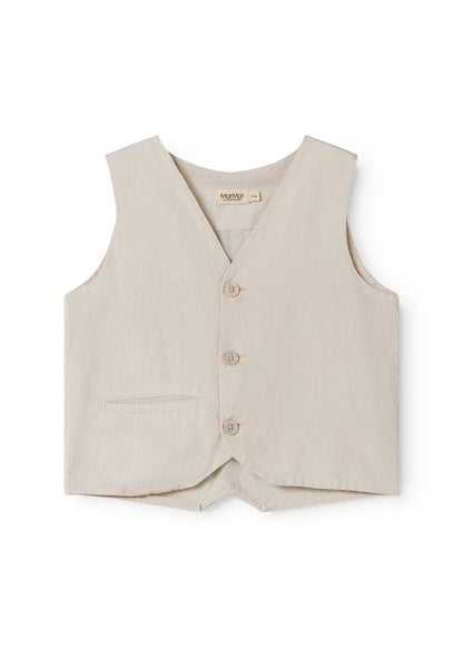 Gilet Jalfa - Linnen - Kit/Beige - MarMar Copenhagen voor