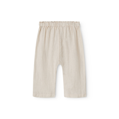 Linnen broekje Panu - Kit/Beige - MarMar Copenhagen achter