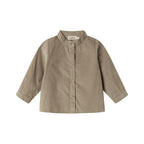 Overhemd top Tomi B - Biologisch katoen - Mud/bruin - Marmar Copenhagen voorkant