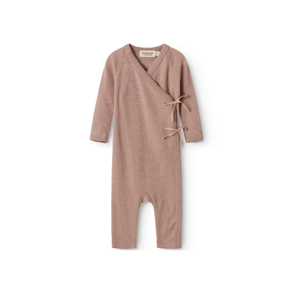 Zacht MarMar Copenhagen Piva pointelle merinowol boxpakje voor baby thermoregulerend en kriebelvri burnt rose roze